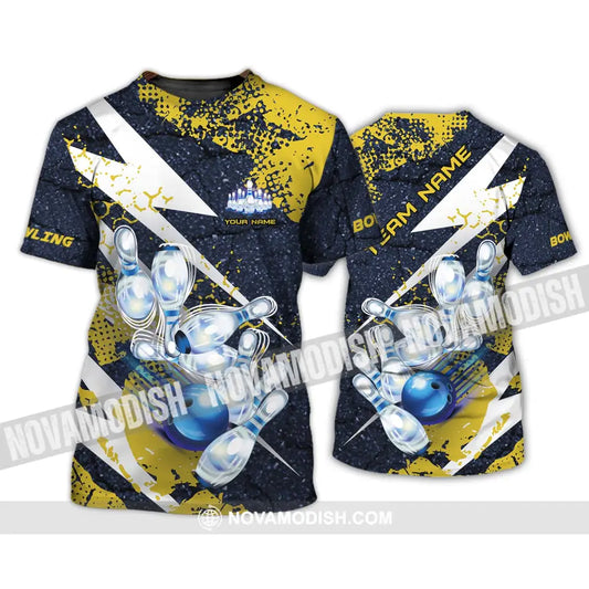 Unisex Shirt - Custom Name And Team Name Shirt Shiny Bowling Shirt T-Shirt / S T-shirt
