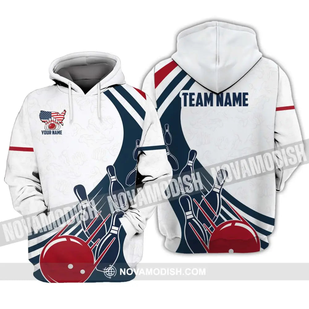 Unisex Shirt - Custom Name And Team Name Shirt Simple Bowling Ball Hoodie / S T-shirt