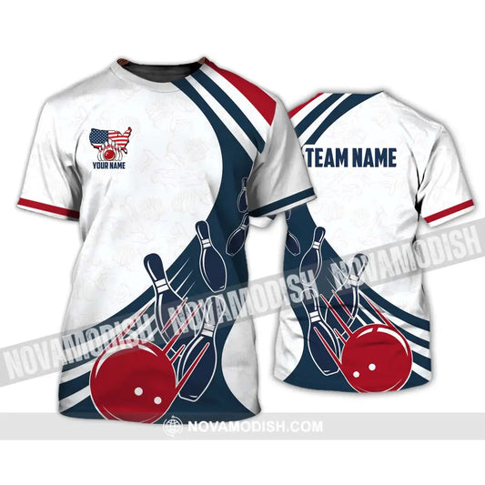Unisex Shirt - Custom Name And Team Name Shirt Simple Bowling Ball T-Shirt / S T-shirt