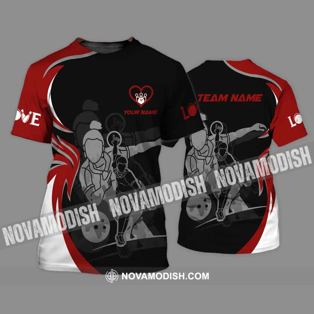 Unisex Shirt - Custom Name And Team Name Sport Shirt Bowling Player T-Shirt / S T-shirt