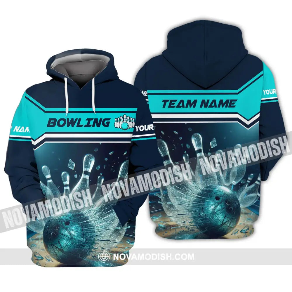 Unisex Shirt - Custom Name And Team Name Sport Shirt Crystal Bowling Hoodie / S T-shirt