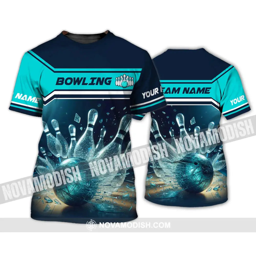 Unisex Shirt - Custom Name And Team Name Sport Shirt Crystal Bowling T-Shirt / S T-shirt