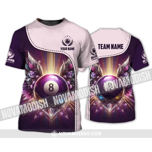 Unisex Shirt - Custom Name And Team Name Sport Shirt Diamond Billiard T-Shirt / S T-shirt