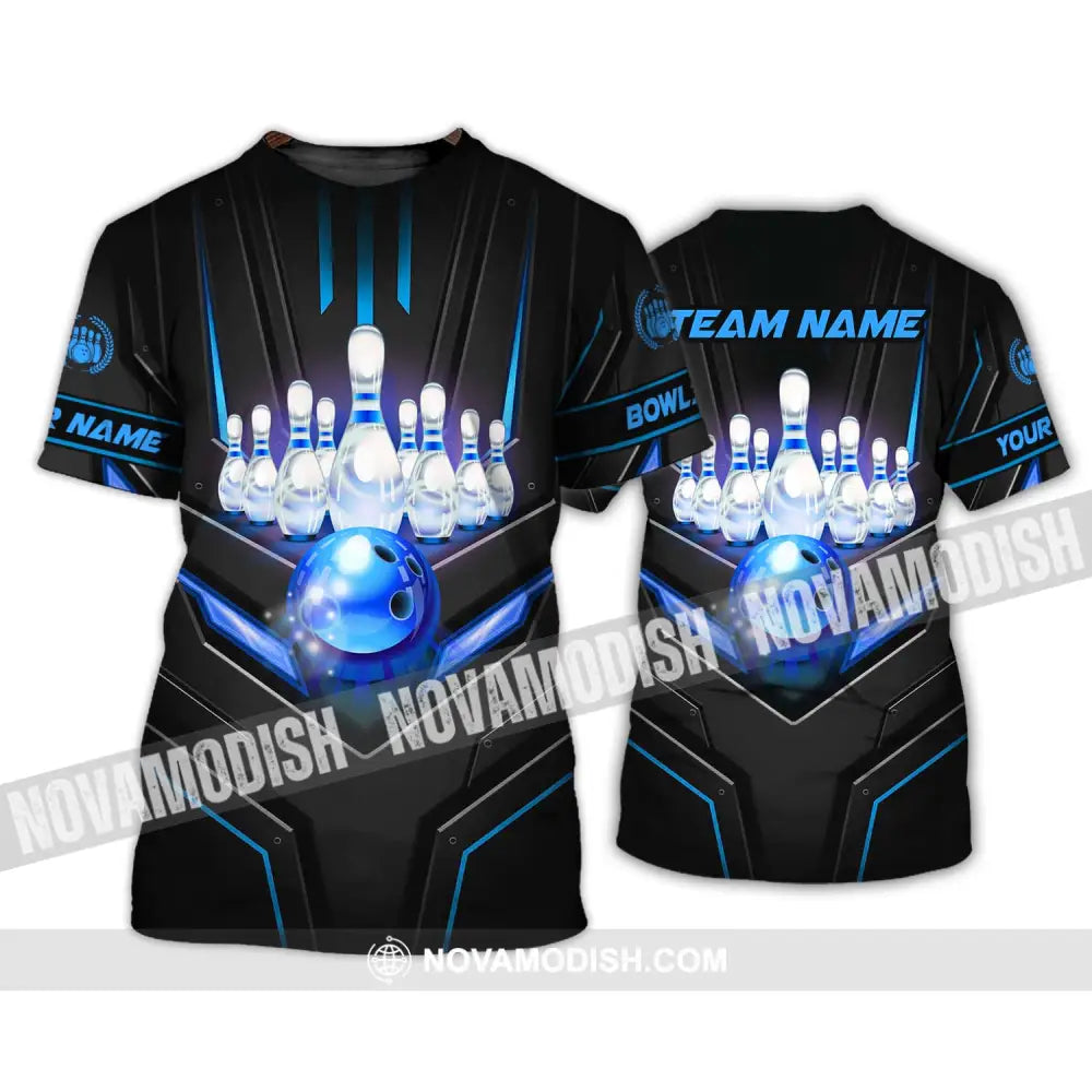 Unisex Shirt - Custom Name And Team Name Sport Shirt Ice Bowling T-Shirt / S T-shirt