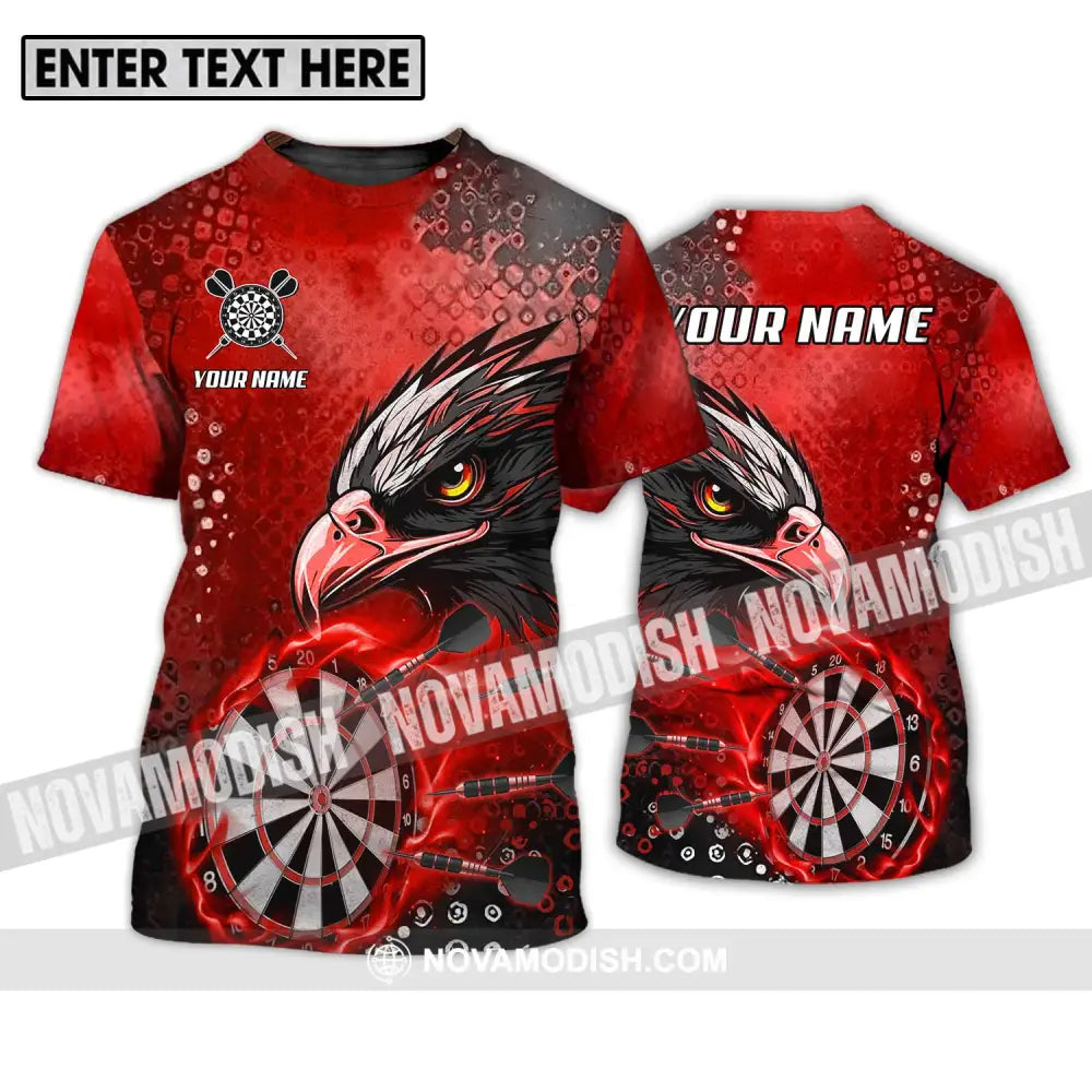 Unisex Shirt - Custom Name And Team Name Sport Shirt Red Eagle Darts T-Shirt / S T-shirt