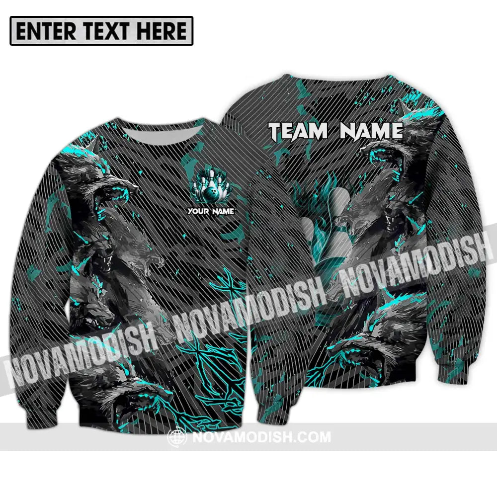 Unisex Shirt - Custom Name And Team Name Sport Shirt Wolves Bowling Long Sleeve / S T-shirt