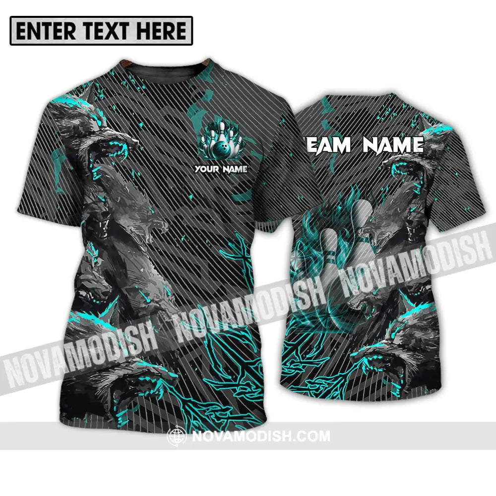Unisex Shirt - Custom Name And Team Name Sport Shirt Wolves Bowling T-Shirt / S T-shirt