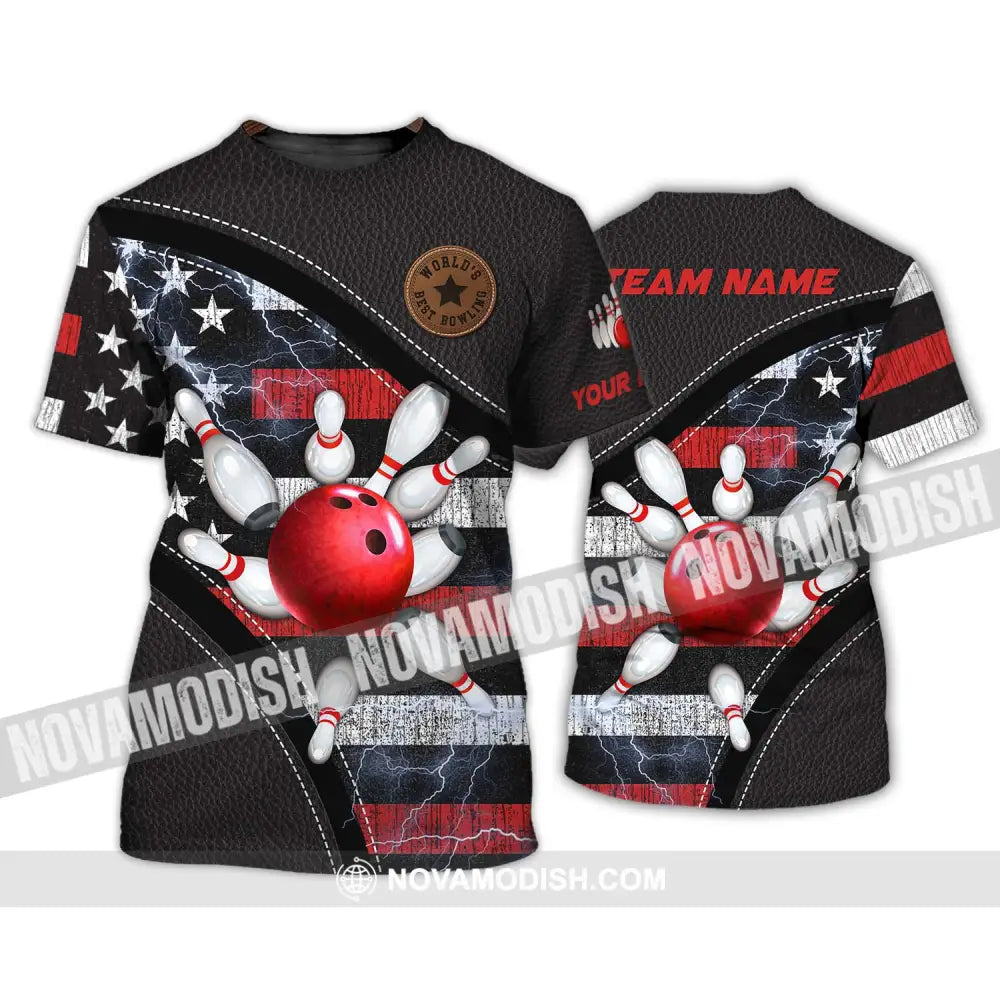 Unisex Shirt - Custom Name And Team Name Sport Shirt World’s Best Bowling T-Shirt / S T-shirt