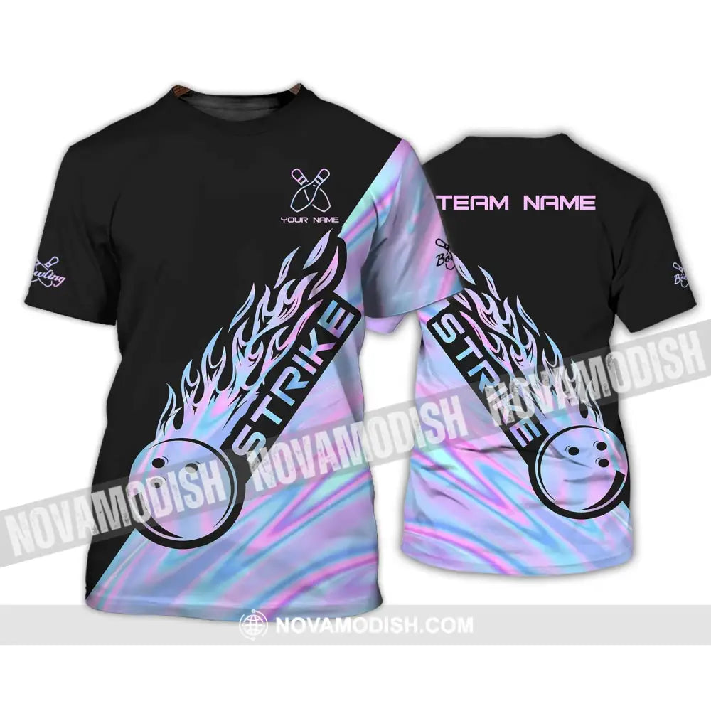 Unisex Shirt - Custom Name And Team Name Shirt - Strike Bowling - Bowling Lover Gift - Bowling Shirt T-Shirt / S T-shirt