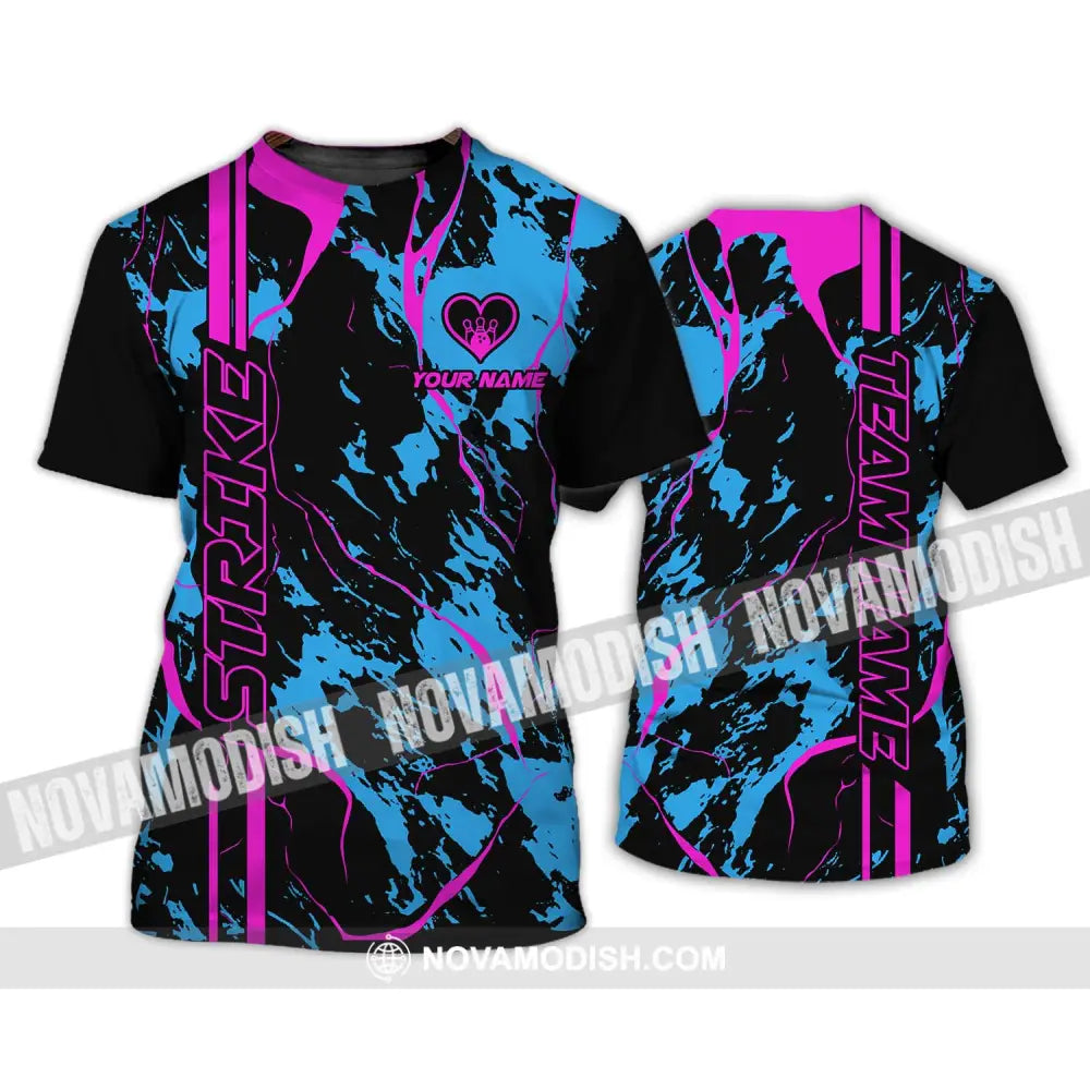 Unisex Shirt - Custom Name And Team Name Shirt - Strike Bowling - Bowling Lover Gift - Bowling Shirt T-Shirt / S T-shirt