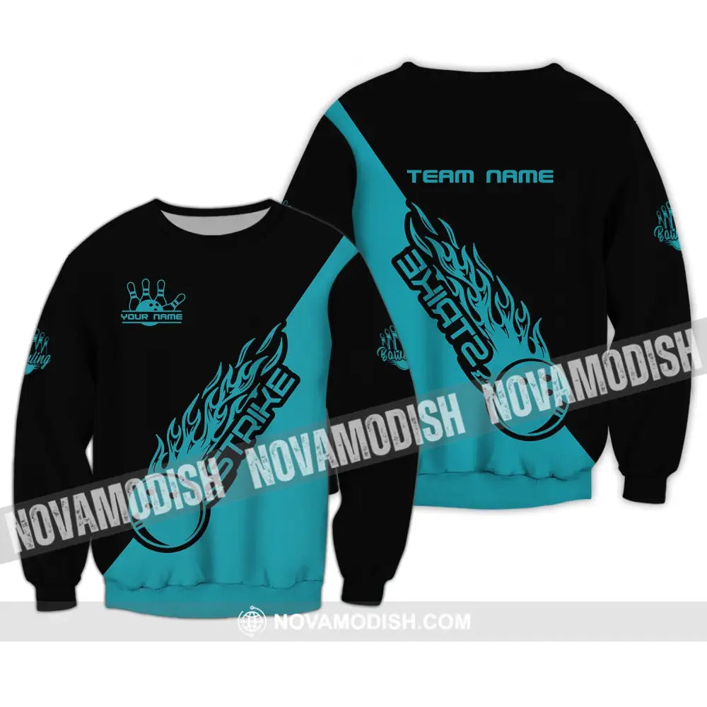 Unisex Shirt - Custom Name And Team Name Shirt - Strike Bowling Lover Shirt Long Sleeve / S T-shirt