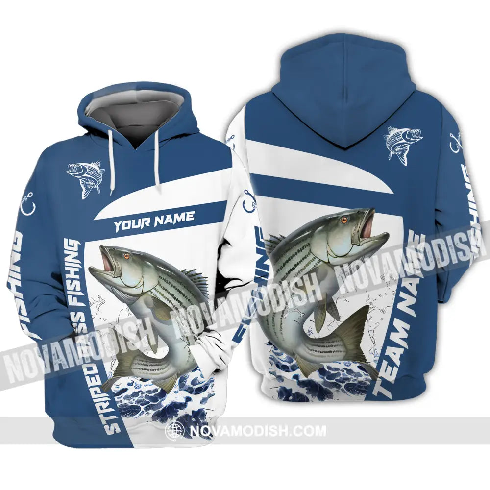 Unisex Shirt - Custom Name And Team Name Striped Fishing Shirt Hoodie / S T-shirt