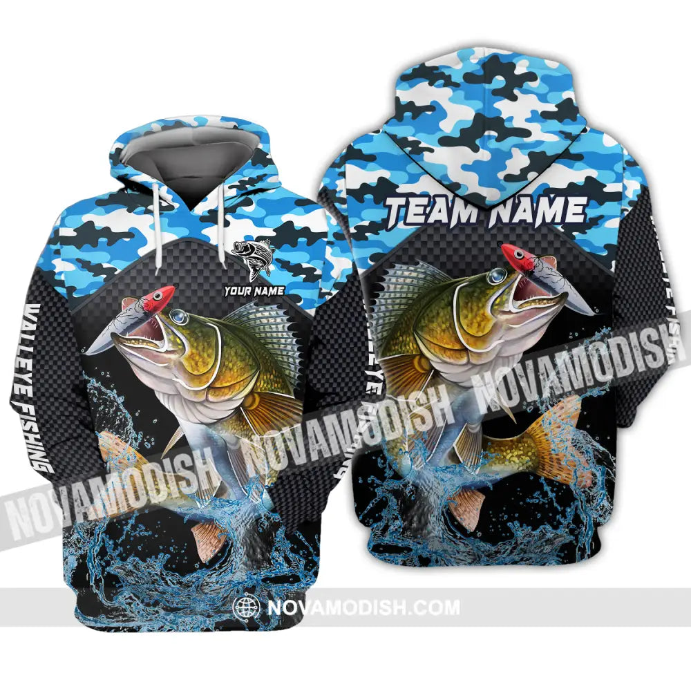 Unisex Shirt - Custom Name And Team Name Shirt Walley Fishing Hoodie / S T-shirt