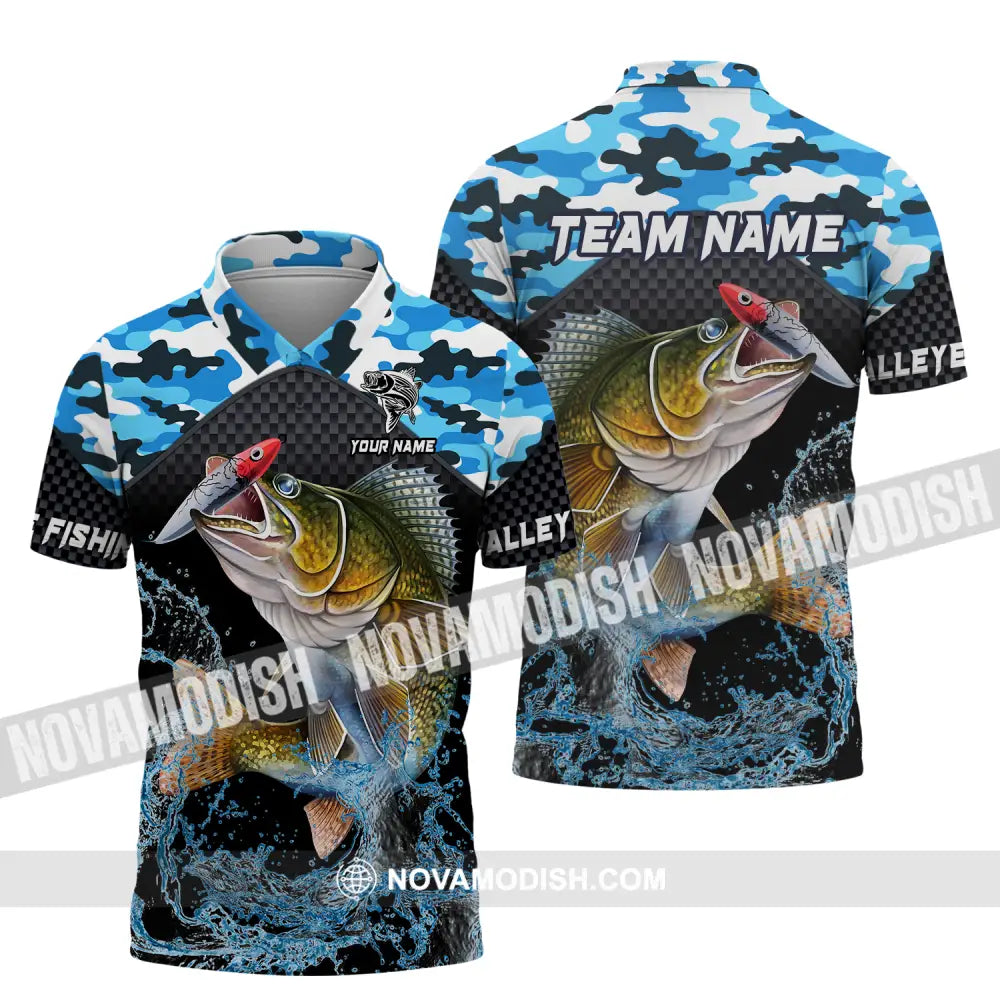 Unisex Shirt - Custom Name And Team Name Shirt Walley Fishing Polo Shirt / S T-shirt