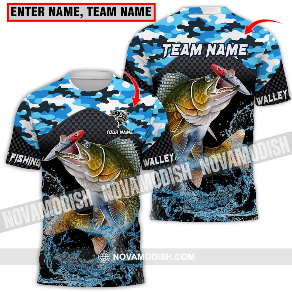 Unisex Shirt - Custom Name And Team Name Shirt Walley Fishing T-shirt