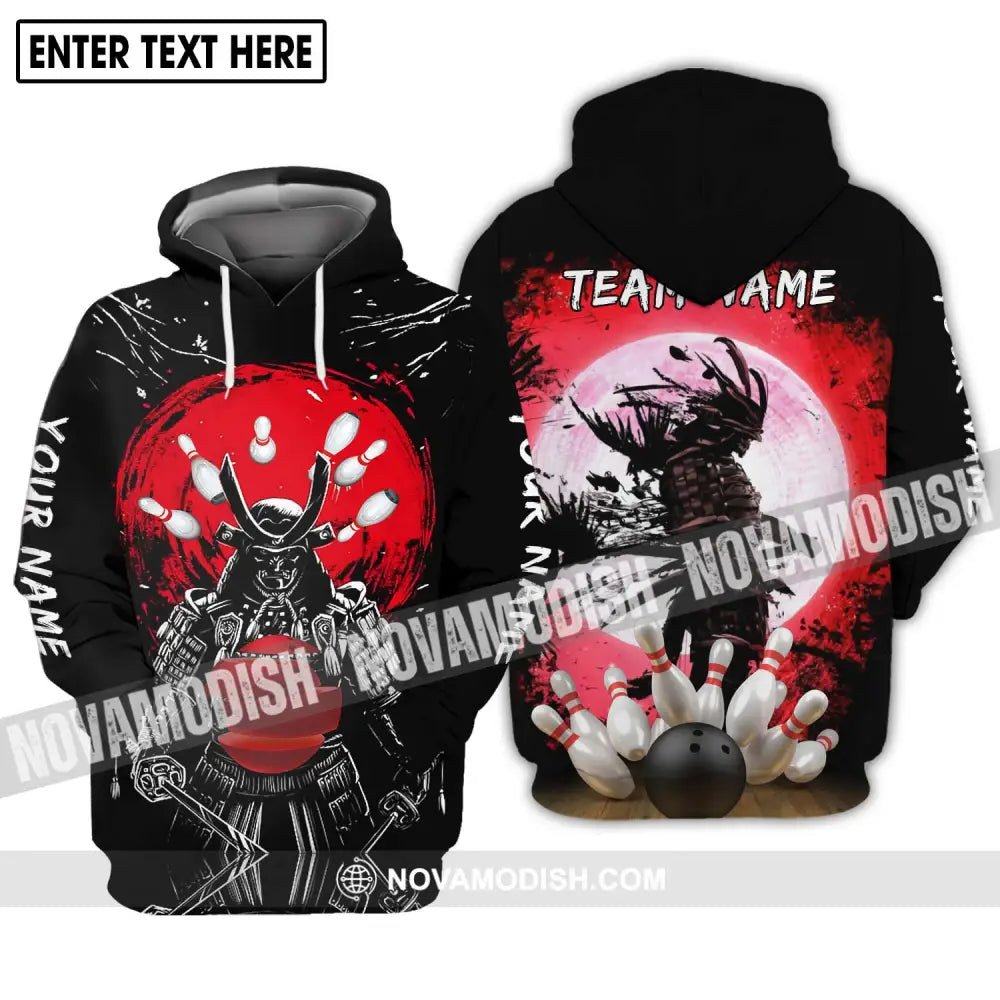 Unisex Shirt - Custom Name And Team Name Shirt Warriors Bowling Shirt Hoodie / S T-shirt