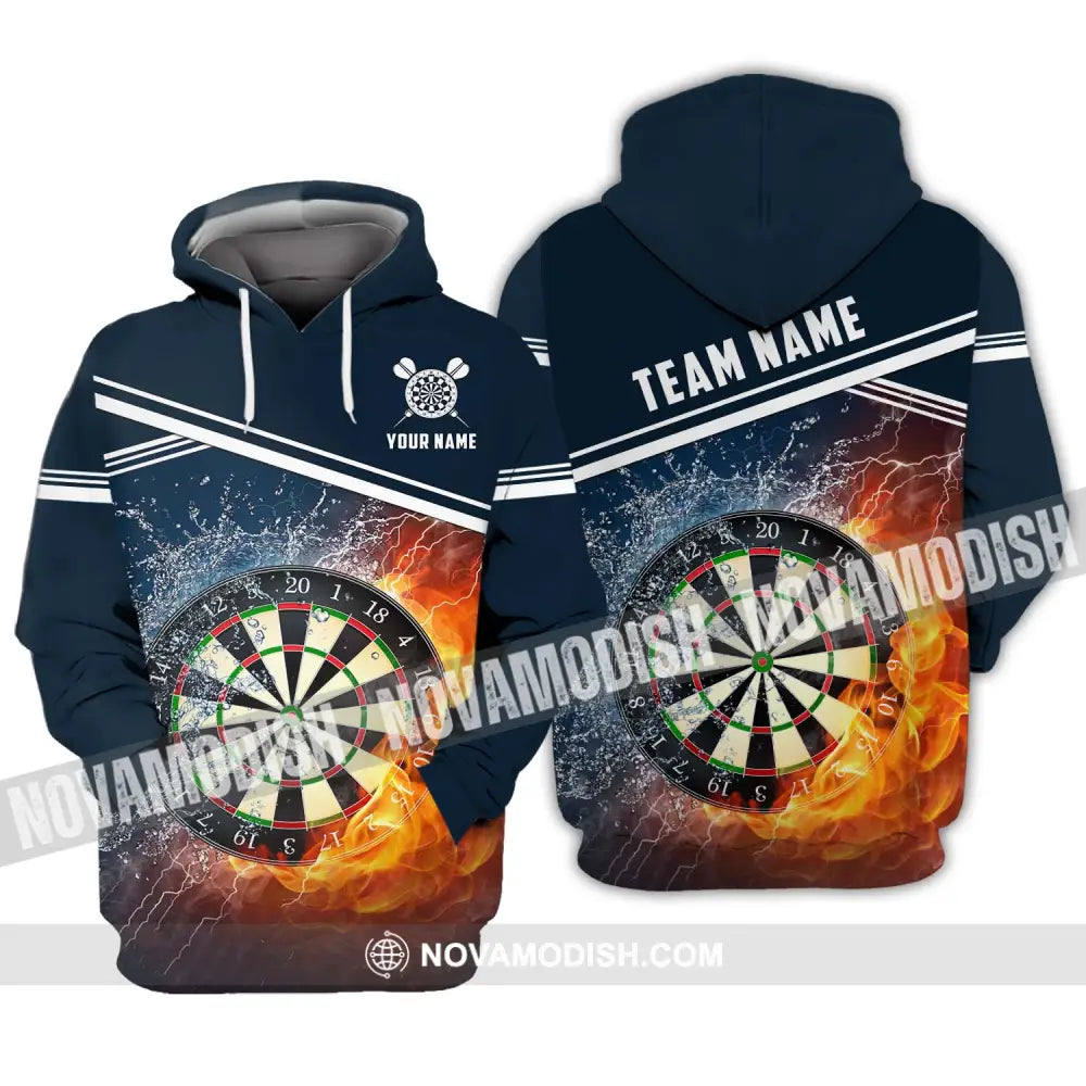 Unisex Shirt - Custom Name And Team Name Shirt Water Fire Darts Shirt Hoodie / S T-shirt