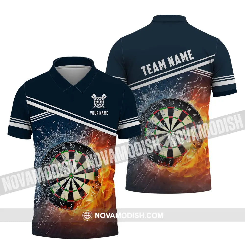 Unisex Shirt - Custom Name And Team Name Shirt Water Fire Darts Shirt Polo Shirt / S T-shirt