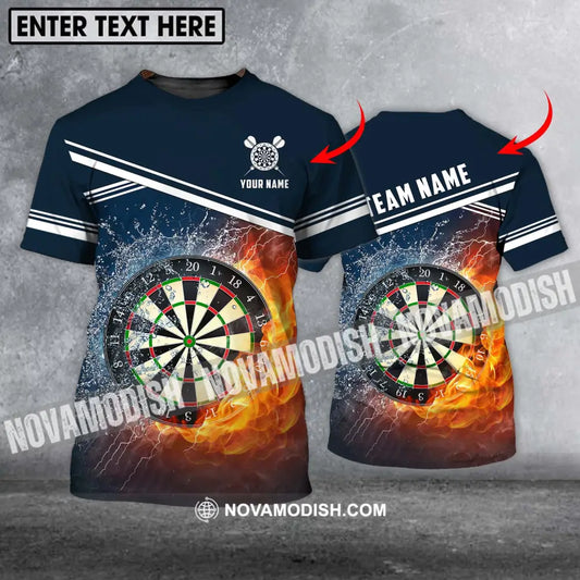 Unisex Shirt - Custom Name And Team Name Shirt Water Fire Darts Shirt T-shirt