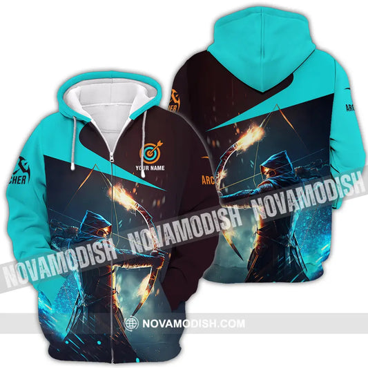 Unisex Shirt - Custom Name Archer Hero Shirt Zipper Hoodie / S T-shirt