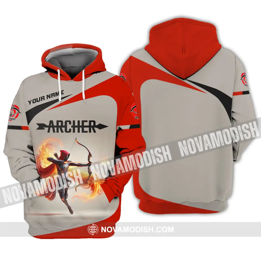 Unisex Shirt Custom Name Archery Polo Long Sleeve Gift Hoodie / S T-Shirt