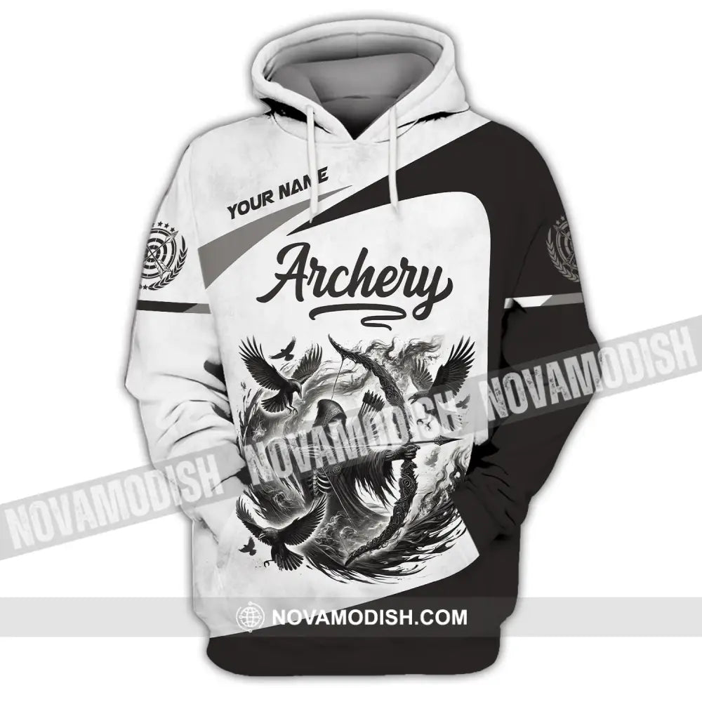 Unisex Shirt Custom Name Archery Polo Long Sleeve Love T-Shirt Hoodie / S T-Shirt