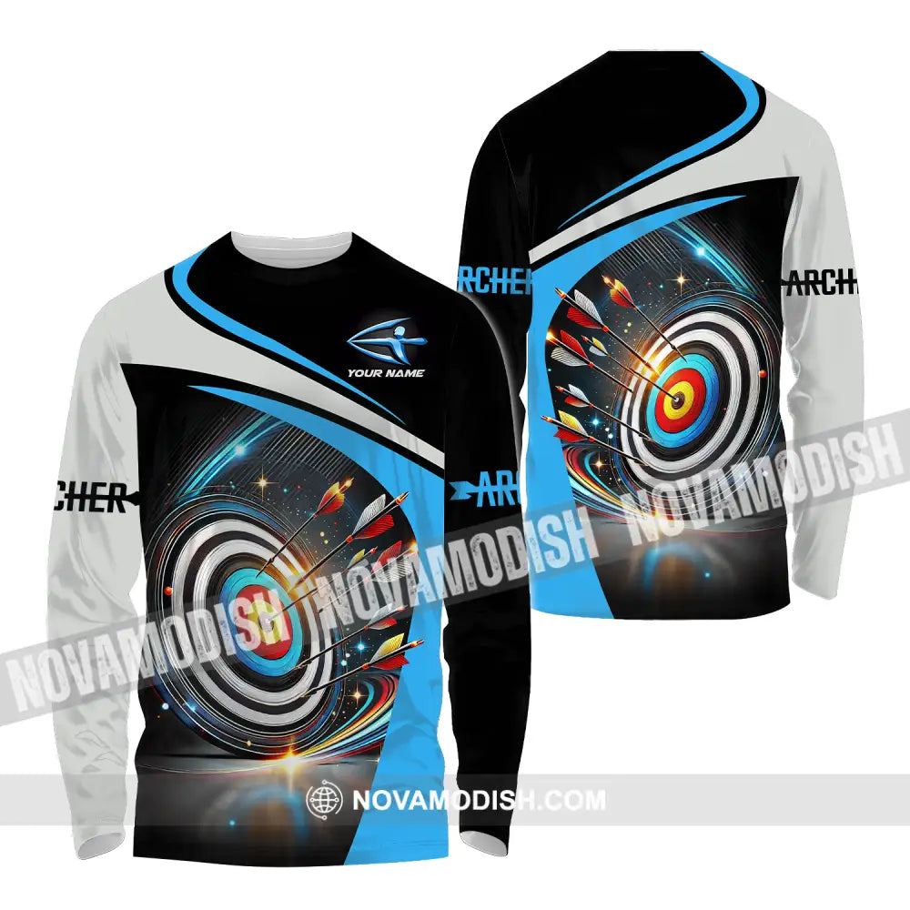 Unisex Shirt - Custom Name Archery Sport Shirt Long Sleeve Shirt / S T-shirt