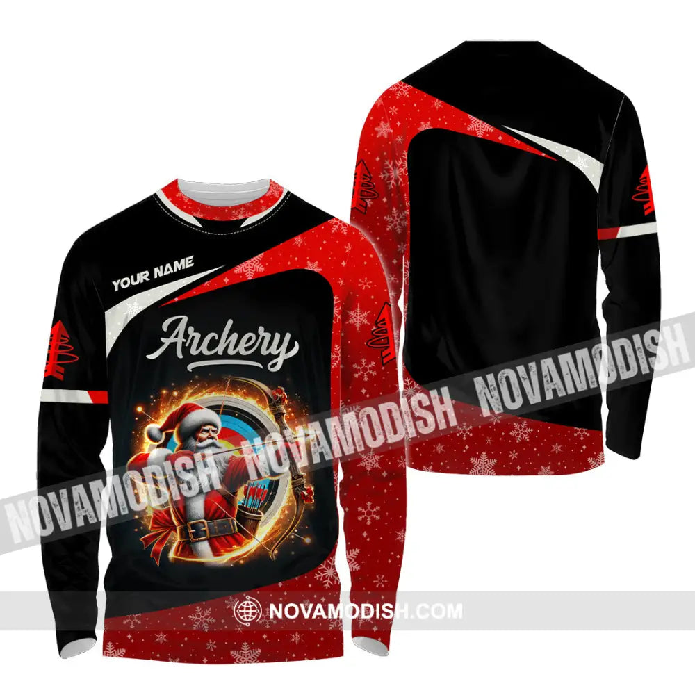 Unisex Shirt Custom Name Archery T-Shirt Archer Hoodie Long Sleeve Gift For Lovers / S T-Shirt