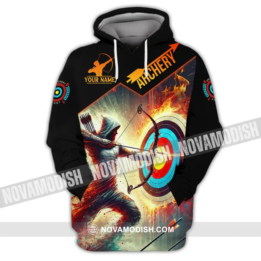 Unisex Shirt Custom Name Archery T-Shirt Hoodie Long Sleeve Gift For Lover / S