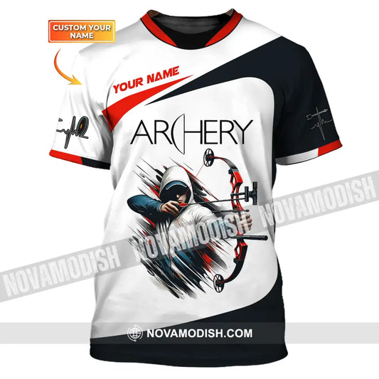 Unisex Shirt Custom Name Archery T-Shirt Polo Gifts For Lovers