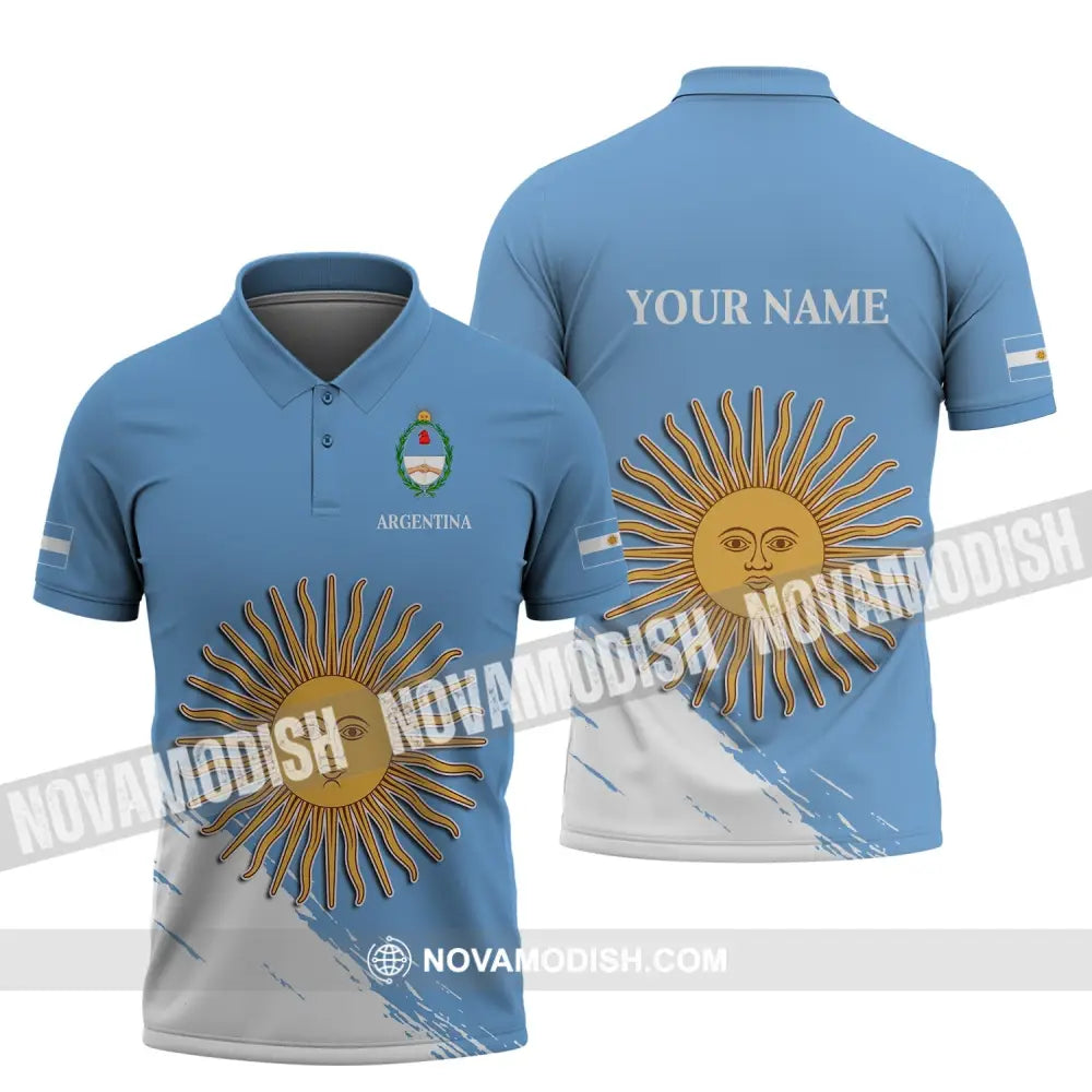 Unisex Shirt - Custom Name Shirt - Argentina Football Fifa World Cup Champions Shirt Polo Shirt / S T-shirt
