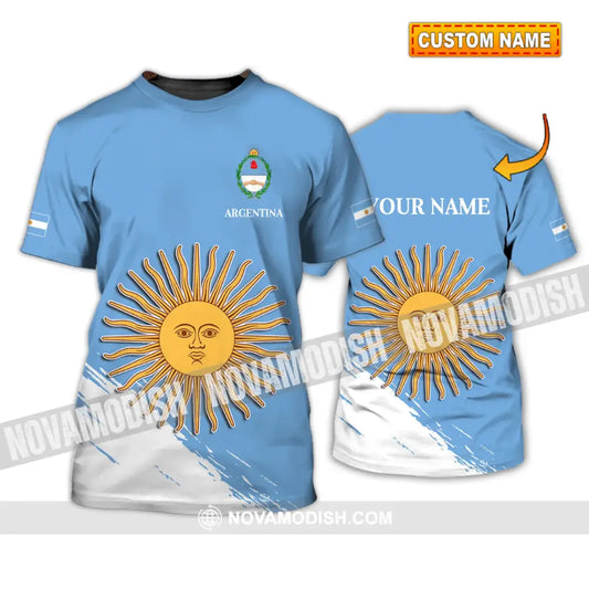 Unisex Shirt - Custom Name Shirt - Argentina Football Fifa World Cup Champions Shirt T-shirt