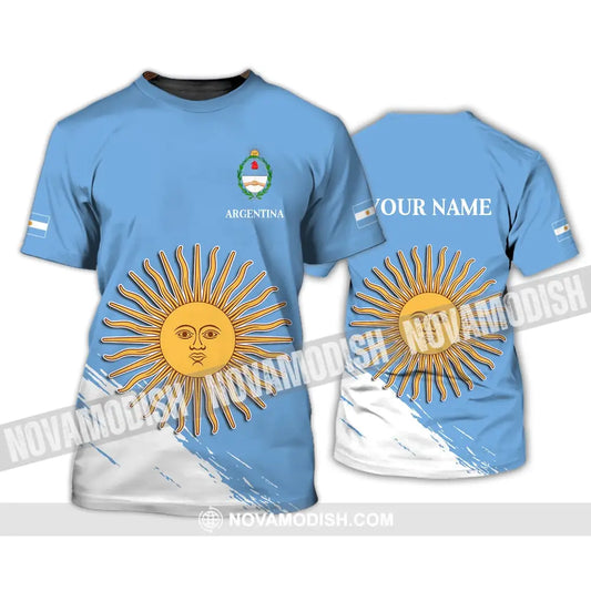 Unisex Shirt - Custom Name Shirt - Argentina Football Fifa World Cup Champions Shirt T-Shirt / S T-shirt