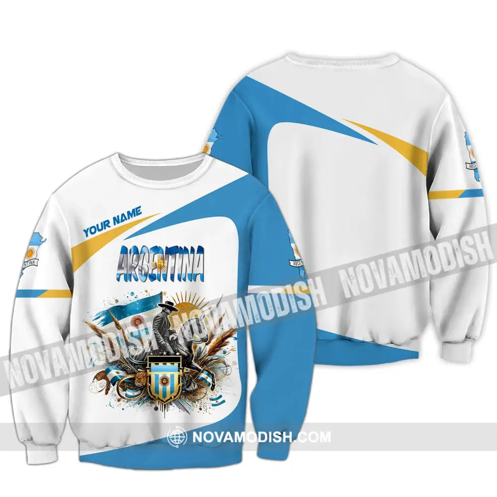 Unisex Shirt Custom Name Argentina Polo Long Sleeve Gift / S T-Shirt