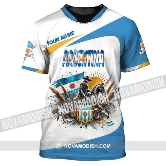 Unisex Shirt Custom Name Argentina Polo Long Sleeve Gift T-Shirt / S T-Shirt
