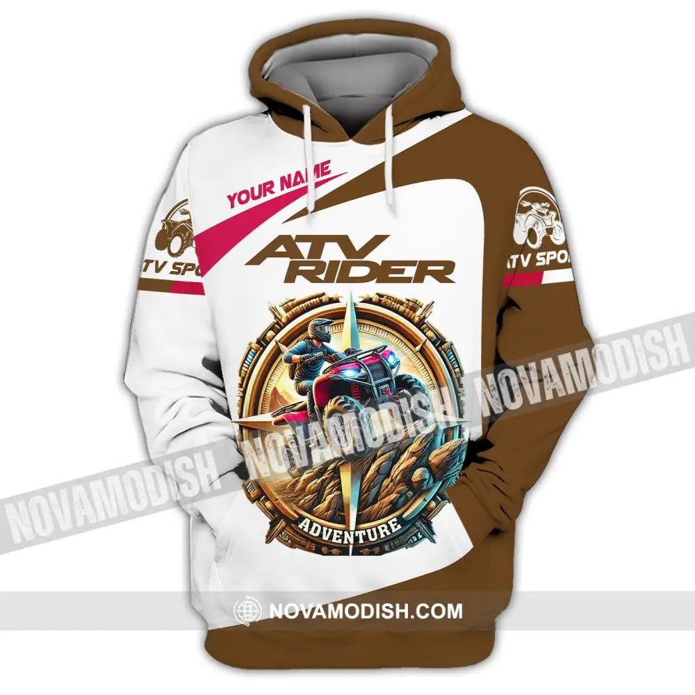 Unisex Shirt Custom Name Atv Rider Polo Long Sleeve Hoodie / S T-Shirt