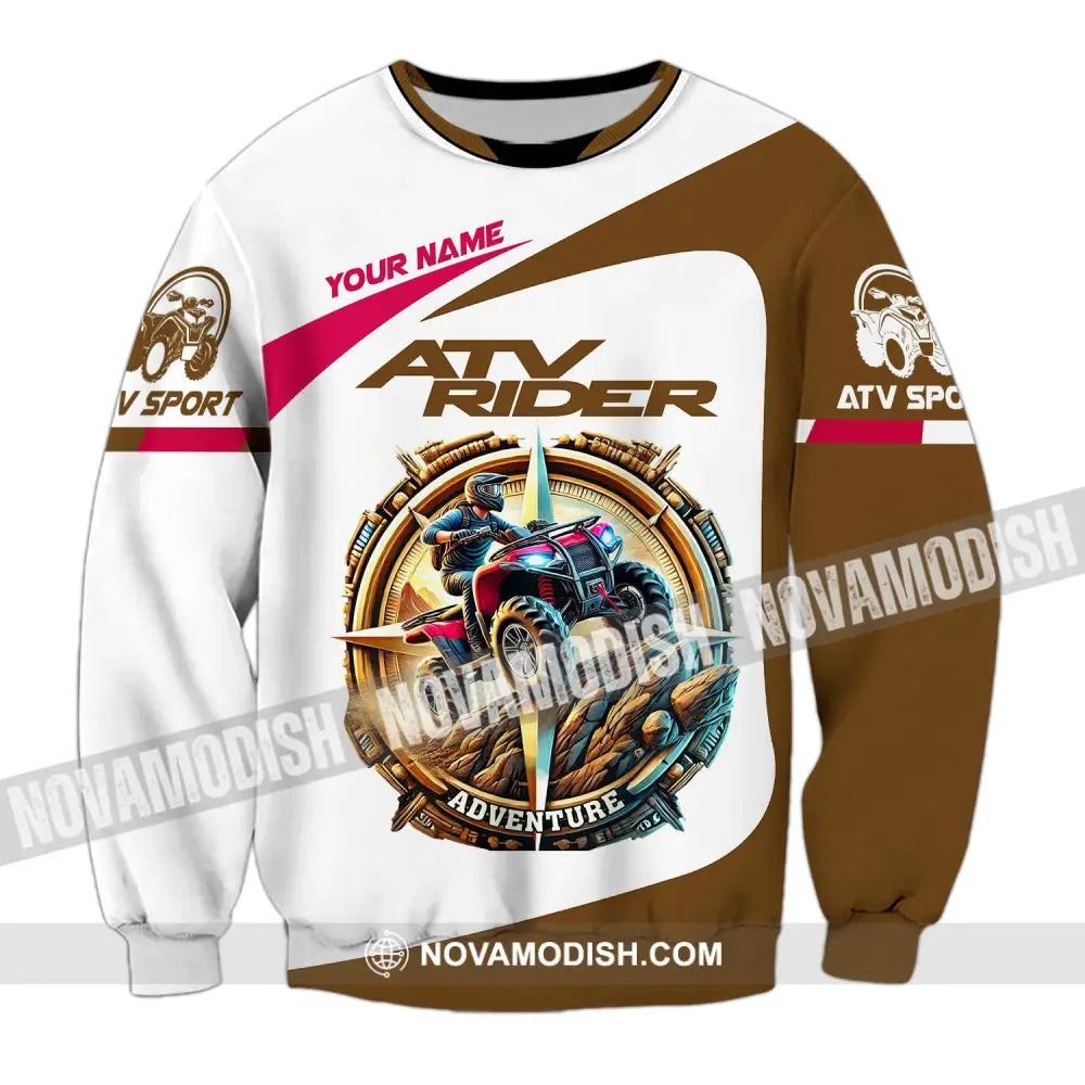 Unisex Shirt Custom Name Atv Rider Polo Long Sleeve / S T-Shirt