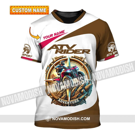 Unisex Shirt Custom Name Atv Rider Polo Long Sleeve T-Shirt