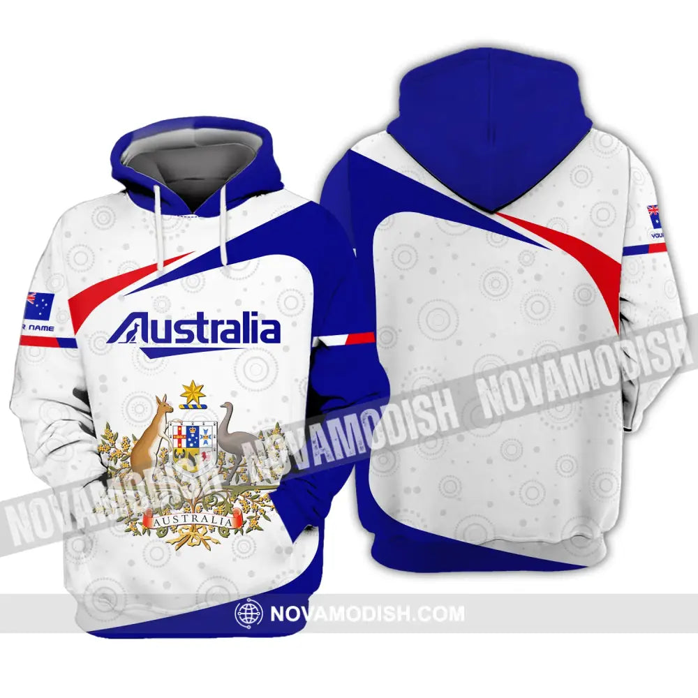 Unisex Shirt Custom Name Australia Hoodie Commonwealth Of T-Shirt / S