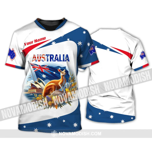 Unisex Shirt Custom Name Australia Lover Polo Long Sleeve Gift T-Shirt / S T-Shirt