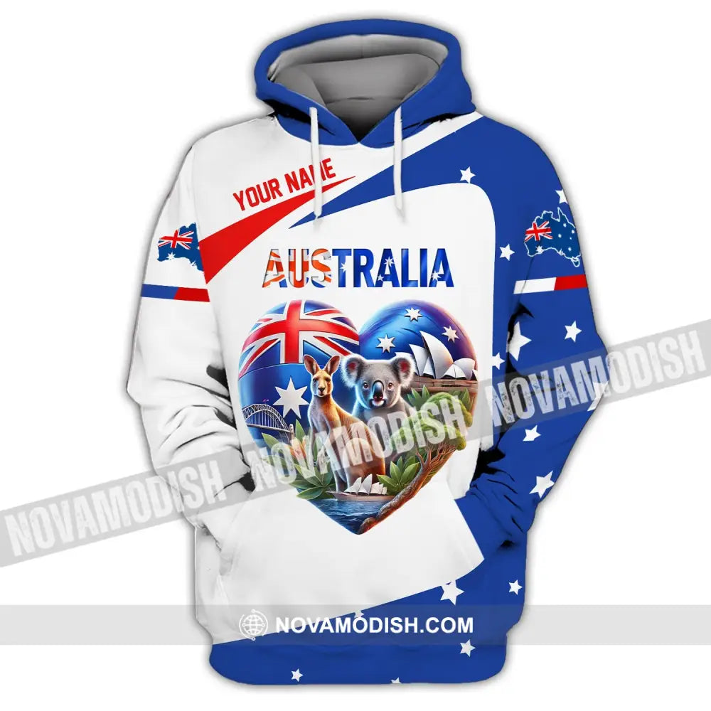 Unisex Shirt Custom Name Australia Polo Long Sleeve Australian Gift Hoodie / S T-Shirt