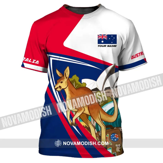 Unisex Shirt Custom Name Australia T-Shirt Kangaroo / S