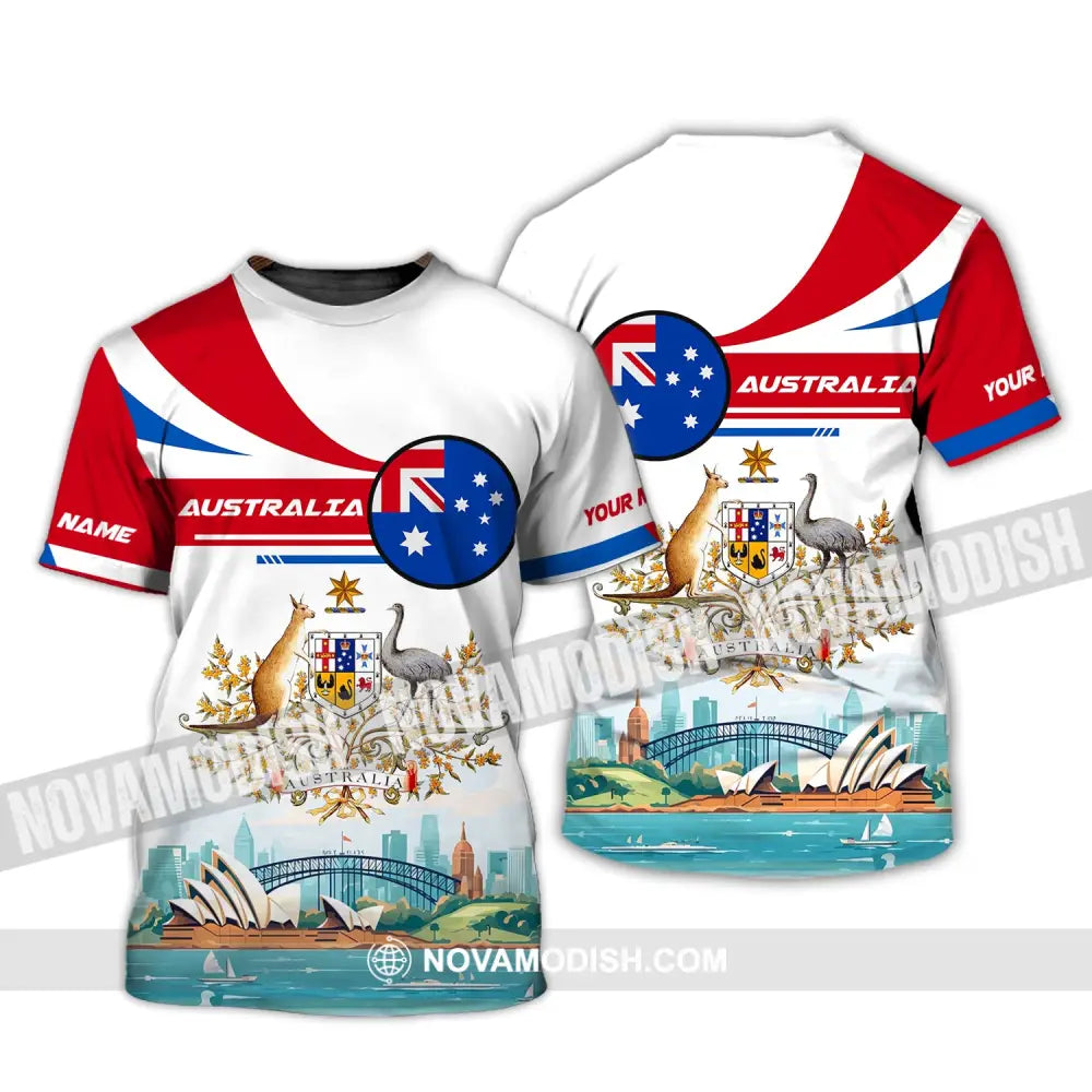 Unisex Shirt Custom Name Australia T-Shirt Sydney Harbour Bridge