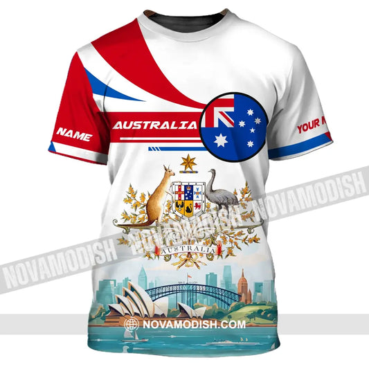 Unisex Shirt Custom Name Australia T-Shirt Sydney Harbour Bridge / S