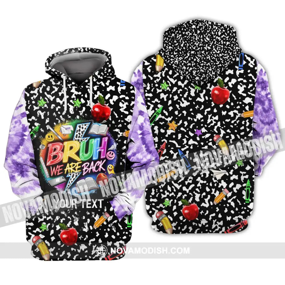 Unisex Shirt - Custom Name Back To School Shirt Bruh We Are Back Hoodie / S T-shirt