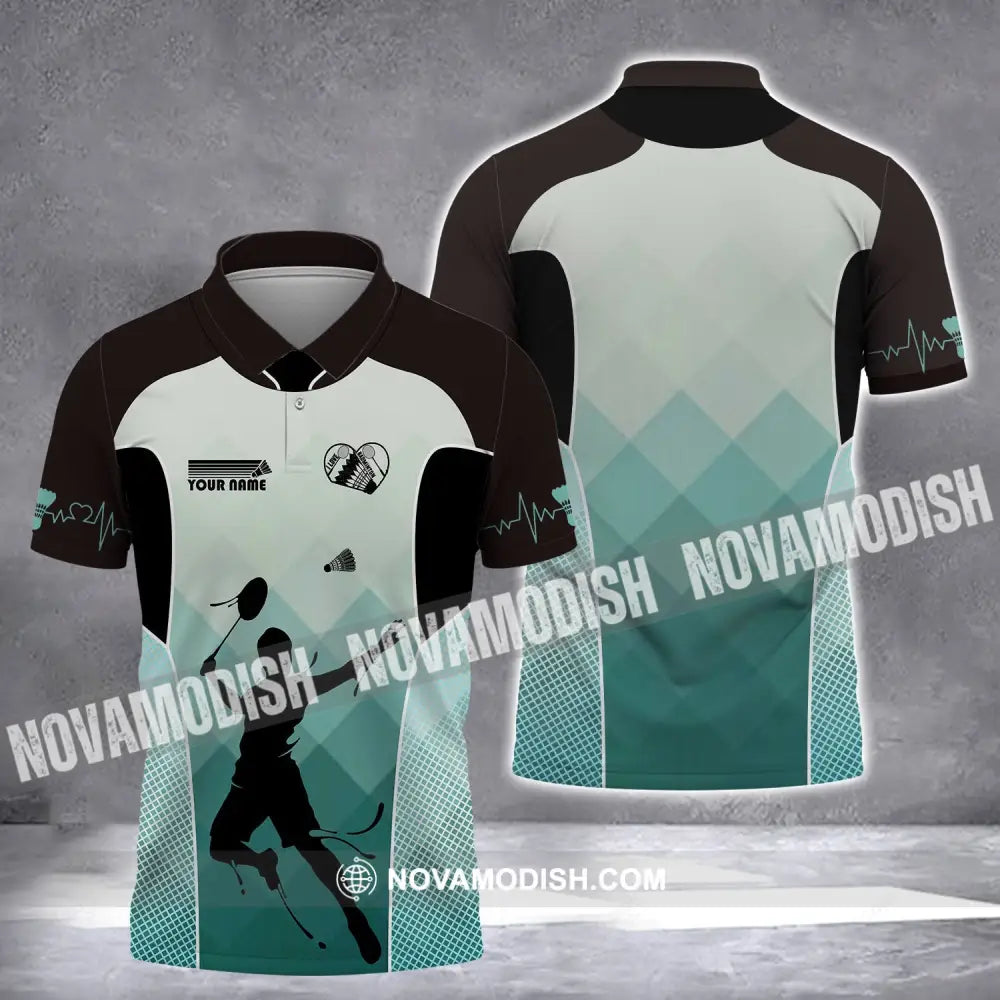 Unisex Shirt - Custom Name Shirt - Badminton Name Clothing Polo Shirt / S T-shirt