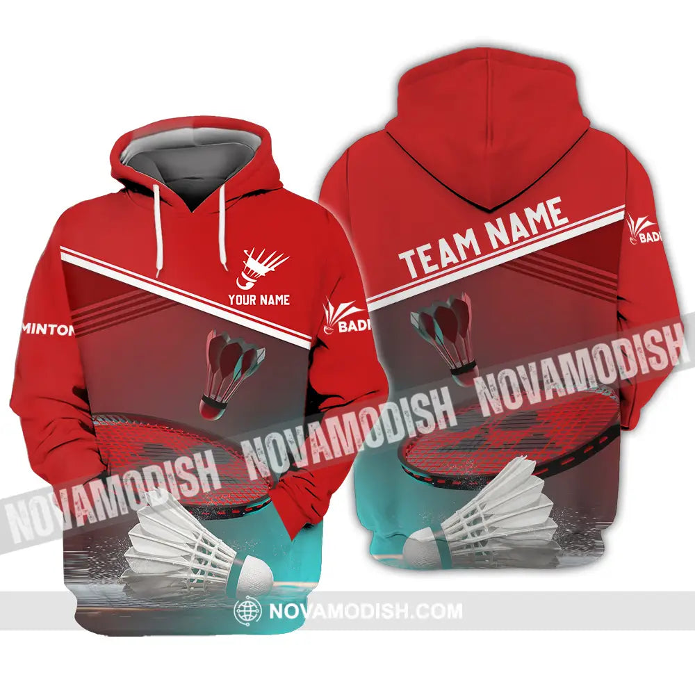 Unisex Shirt - Custom Name Badminton Shirt Hoodie / S T-shirt
