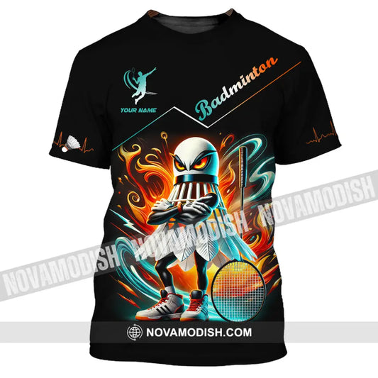 Unisex Shirt Custom Name Badminton Lover Gift T-Shirt / S T-Shirt