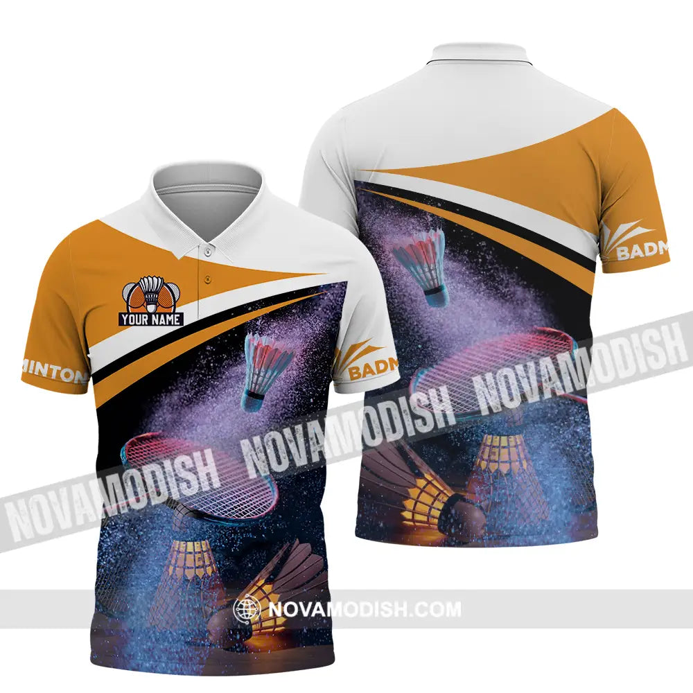 Unisex Shirt - Custom Name Badminton Player Shirt Polo Shirt / S T-shirt