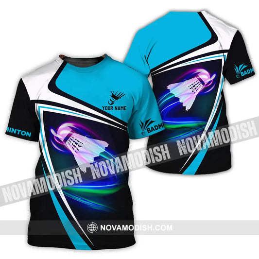 Unisex Shirt - Custom Name Badminton Player Shirt Shuttlecock T-Shirt / S T-shirt